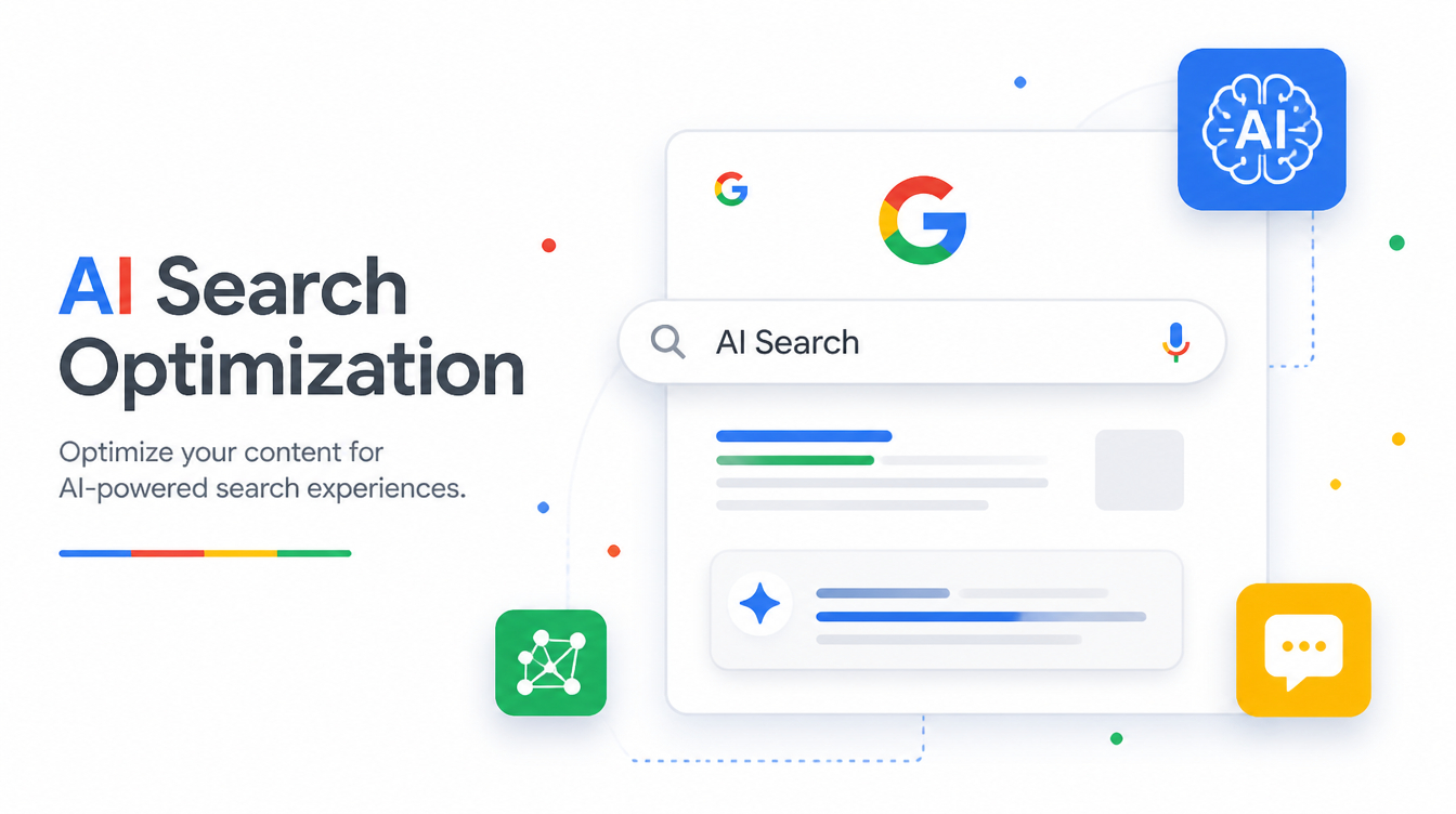 Yapay zeka arama optimizasyonu — AI Search ve GEO görsel temsili